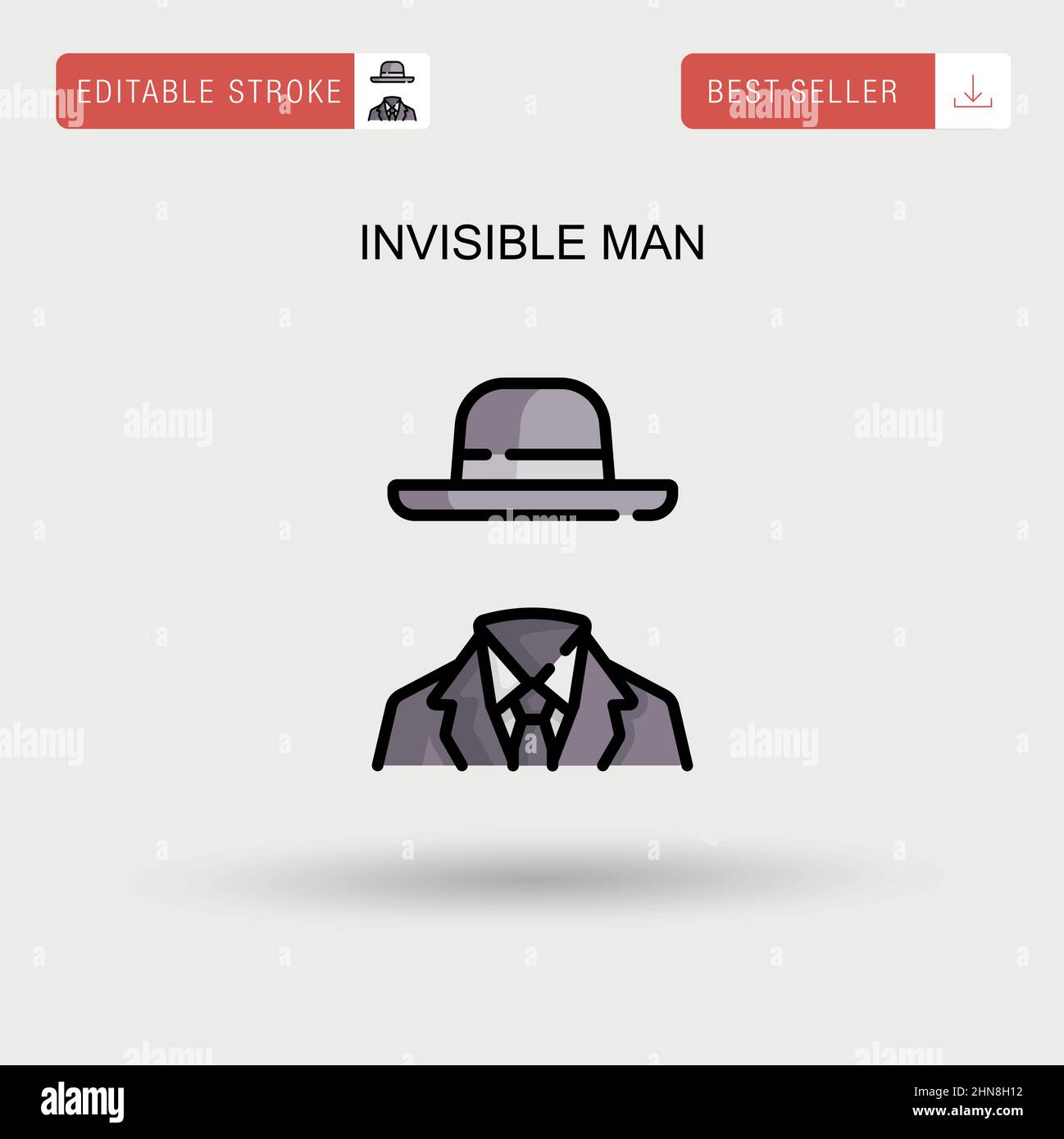 Unsichtbarer Mensch einfaches Vektor-Symbol. Stock Vektor