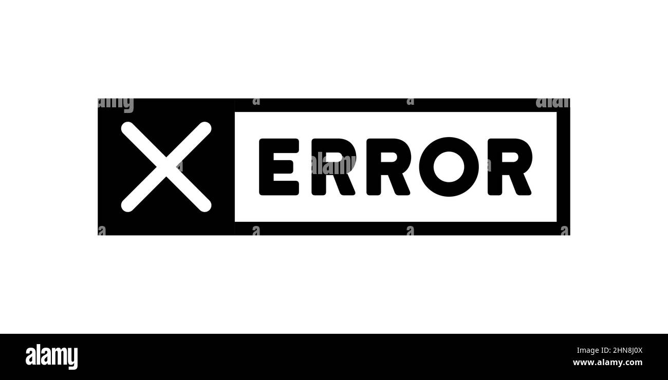 Fehlersymbol. 404-Fehlerseite nicht gefunden. Warnschild. Vektor auf isoliertem weißem Hintergrund. EPS 10. Stock Vektor