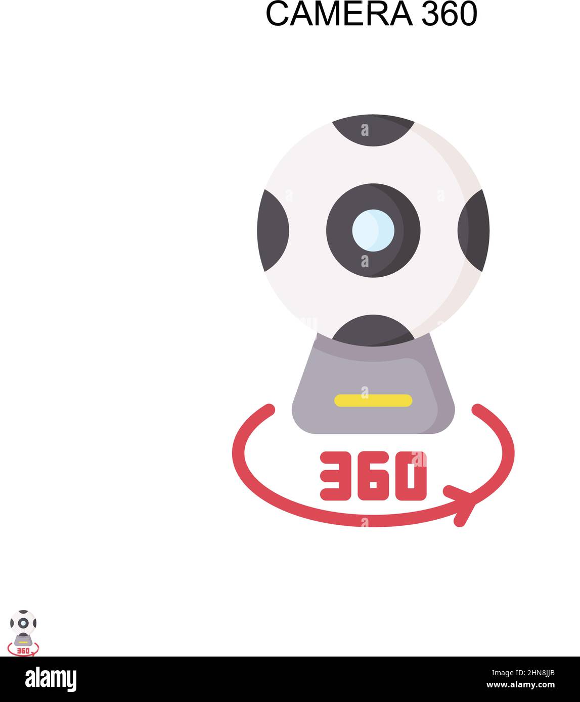 Einfaches Vektor-Symbol von Camera 360. Illustration Symbol Design-Vorlage für Web mobile UI-Element. Stock Vektor