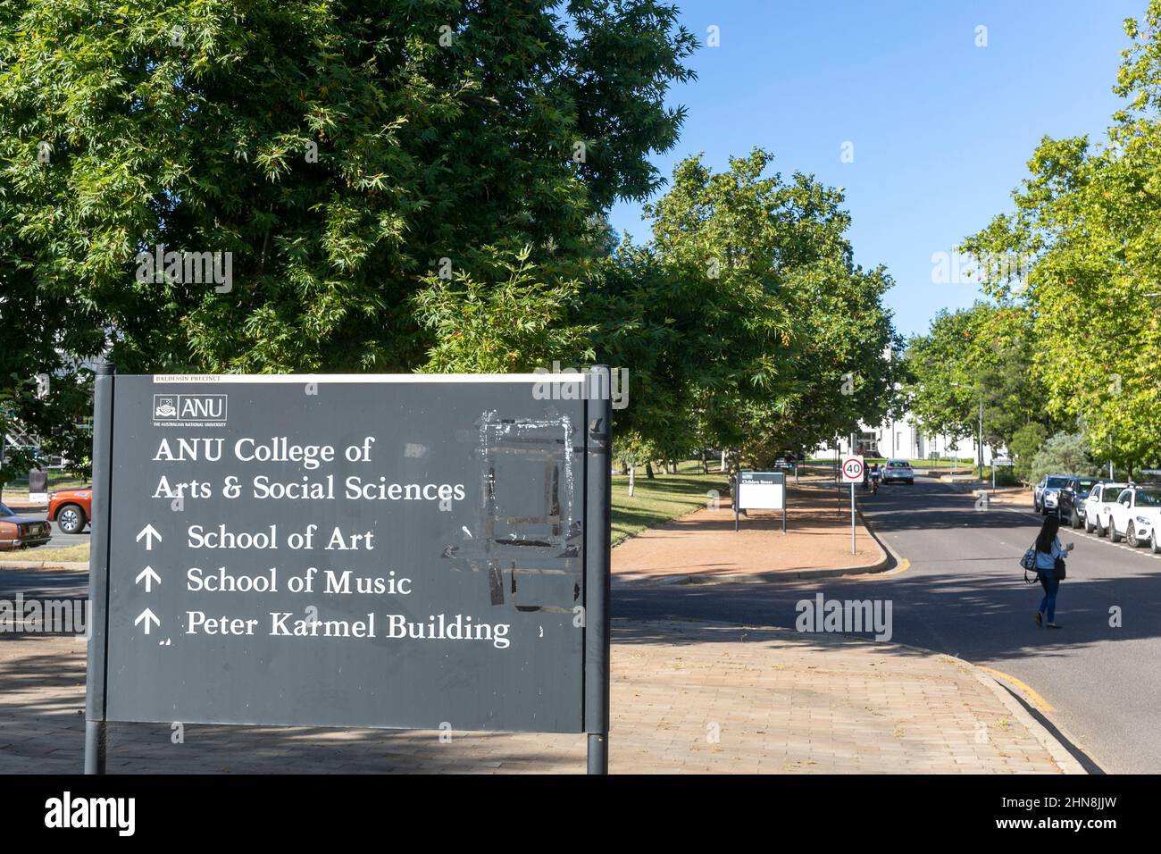 ANU College of Arts and Social Sciences, australian National University, Canberra City Centre, ACT, Australien Stockfoto
