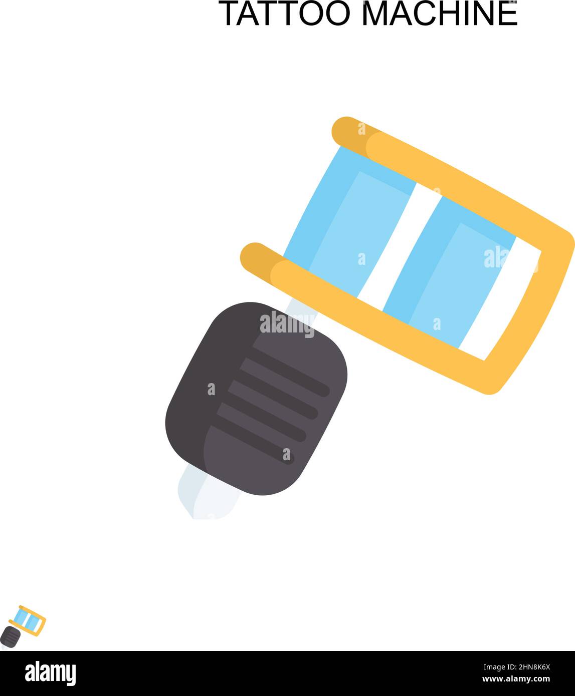 Tattoo Maschine einfache Vektor-Symbol. Illustration Symbol Design-Vorlage für Web mobile UI-Element. Stock Vektor