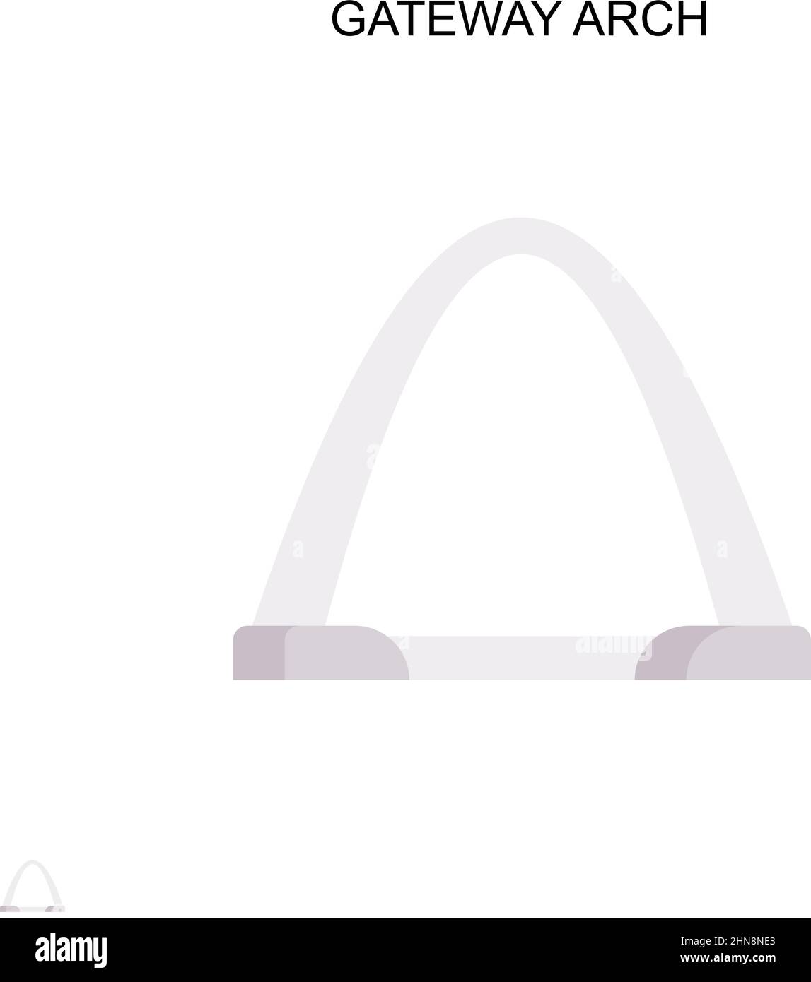 Gateway Arch einfaches Vektorsymbol. Illustration Symbol Design-Vorlage für Web mobile UI-Element. Stock Vektor