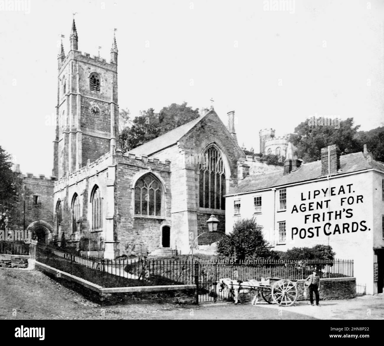 Francis Frith Foto der Pfarrkirche von Fowey Stockfoto