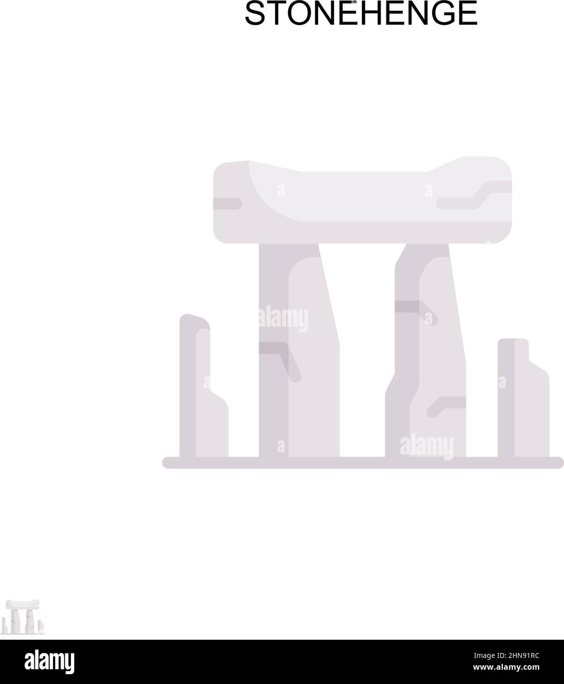 Einfaches Vektorsymbol Stonehenge. Illustration Symbol Design-Vorlage für Web mobile UI-Element. Stock Vektor