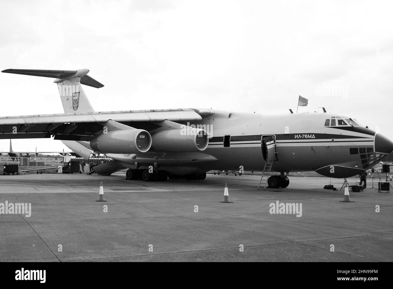 Ukrainische Luftstreitkräfte, Iljuschin Il-76, ukrainische Luftstreitkräfte, 78820 militärische Transportflugzeuge Stockfoto