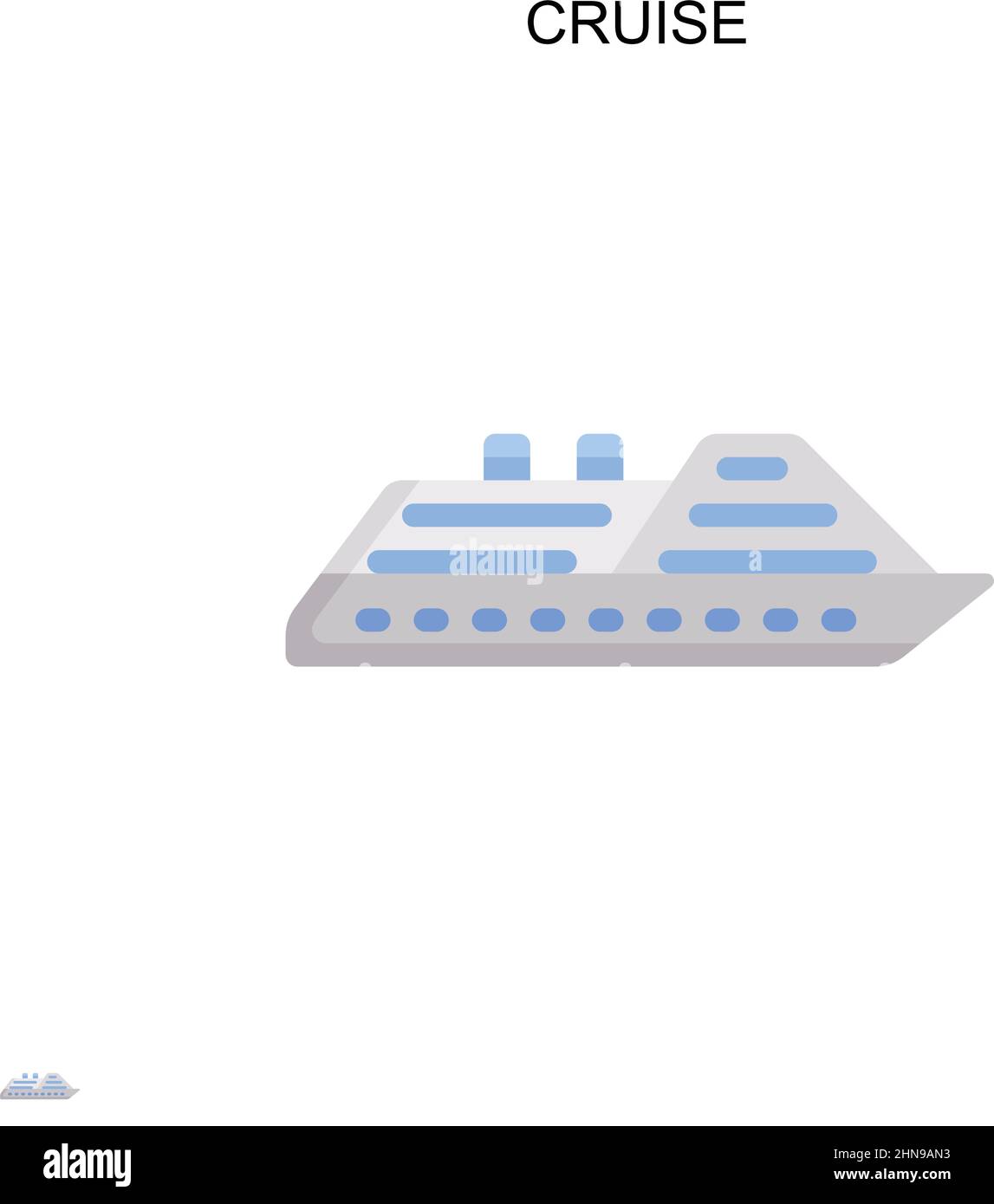 Kreuzfahrtsymbol für einfache Vektorgrafiken. Illustration Symbol Design-Vorlage für Web mobile UI-Element. Stock Vektor