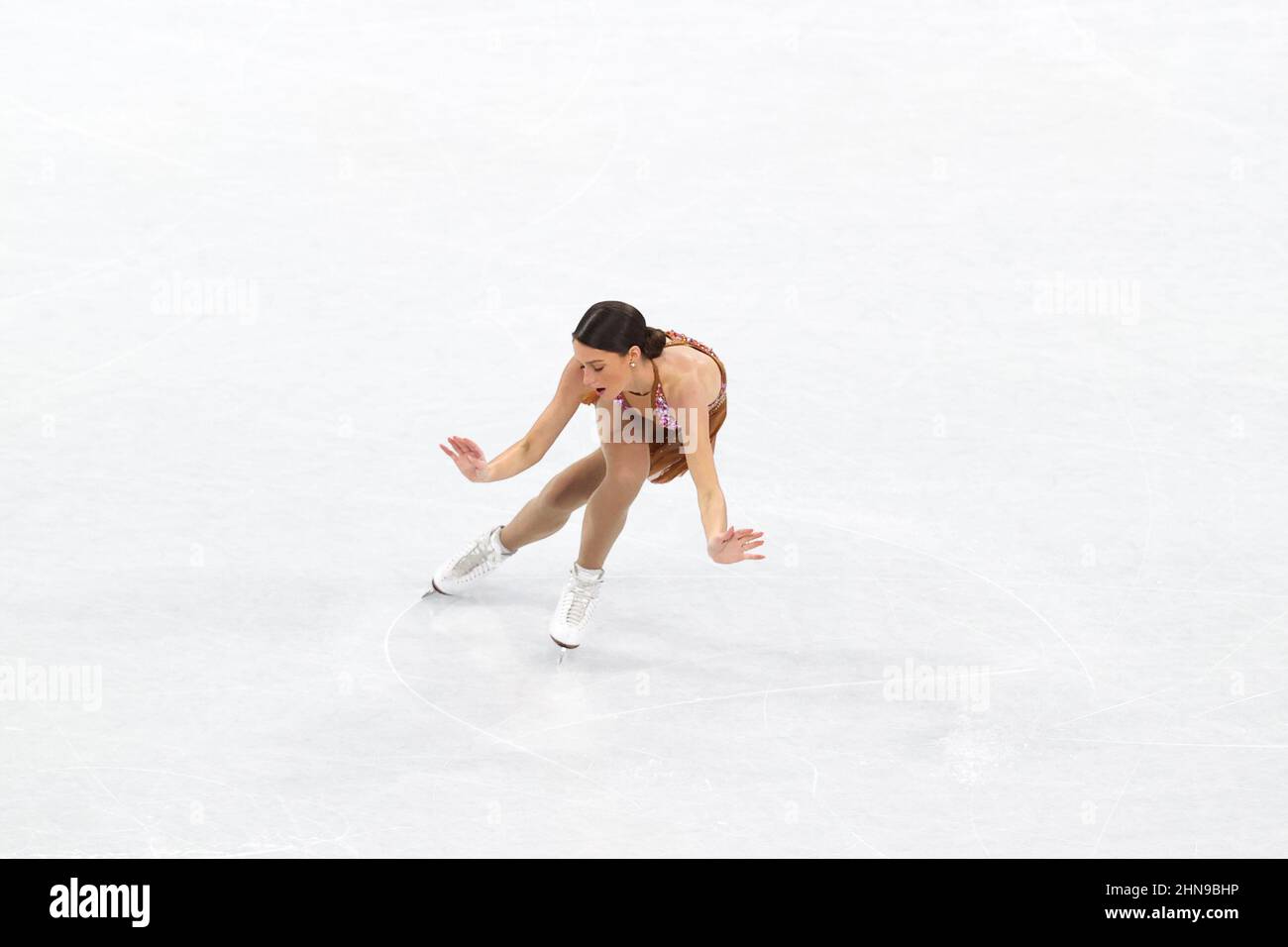 Peking, China. 15th. Februar 2022. PEKING, CHINA - 15. FEBRUAR: Natasha McKay von der Großbritanerin im Einzel-Skating der Frauen während der Olympischen Spiele 2022 in Peking im Capital Indoor Stadium am 15. Februar 2022 in Peking, China (Foto von Iris van den Broek/Orange Picics) NOCNSF Credit: Orange Pics BV/Alamy Live News Stockfoto