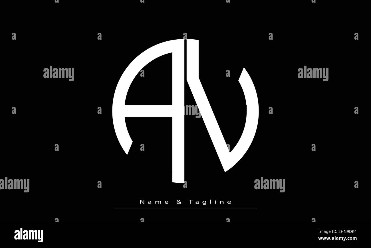 Buchstaben Buchstaben Initialen Monogramm Logo AV, VA Stock Vektor