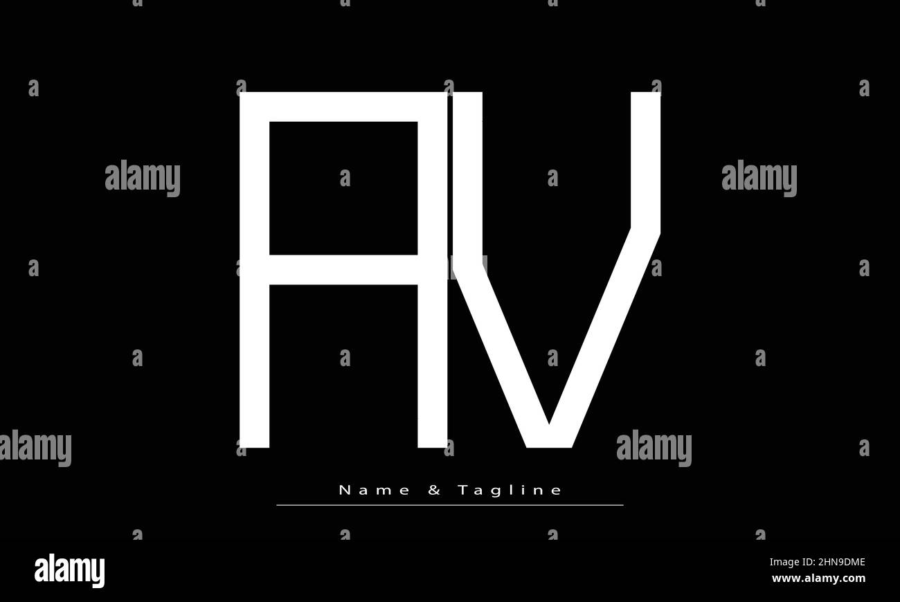 Buchstaben Buchstaben Initialen Monogramm Logo AV, VA Stock Vektor