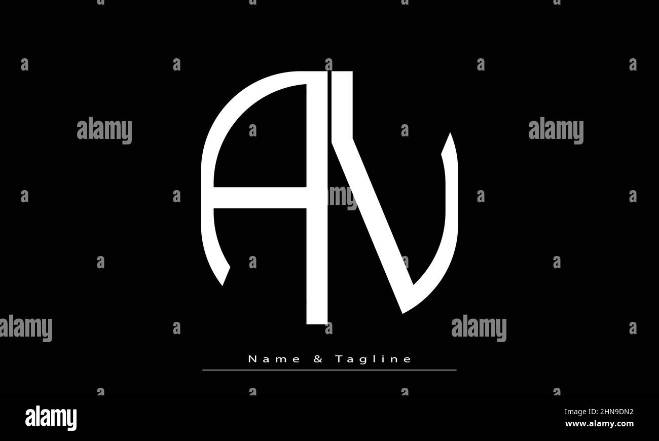 Buchstaben Buchstaben Initialen Monogramm Logo AV, VA Stock Vektor