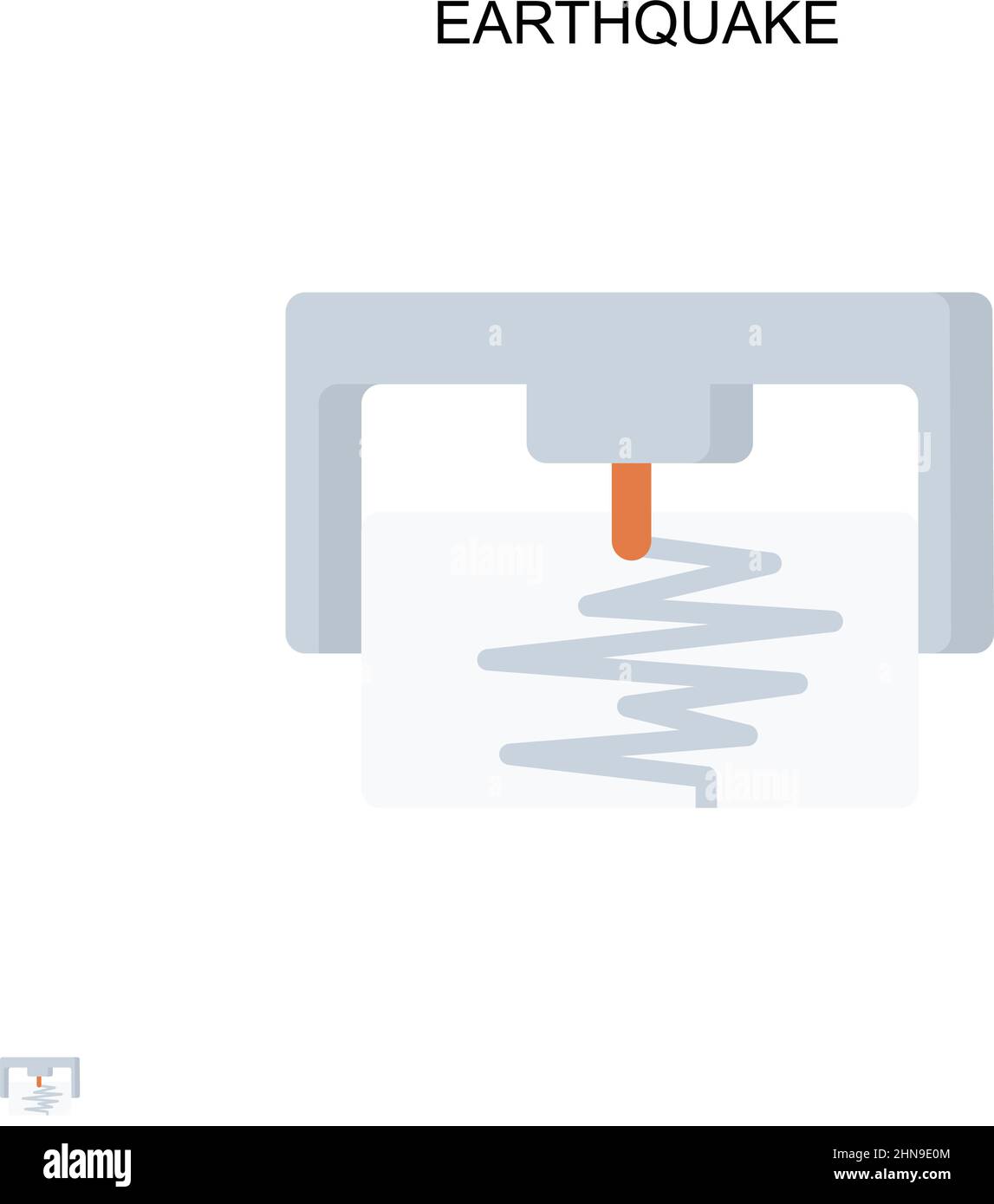 Einfaches Vektorsymbol für Erdbeben. Illustration Symbol Design-Vorlage für Web mobile UI-Element. Stock Vektor