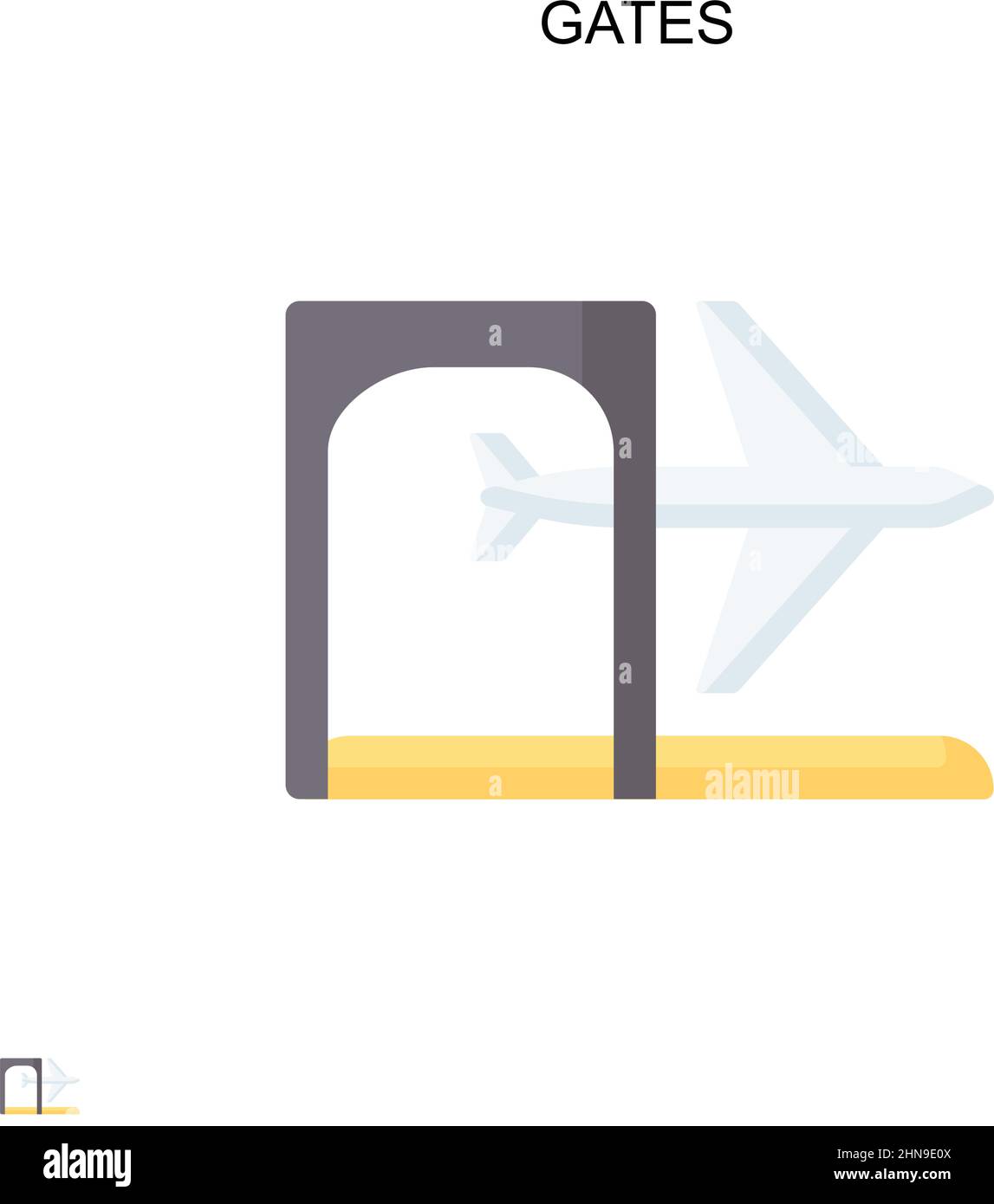 Einfaches Vektorsymbol für Gates. Illustration Symbol Design-Vorlage für Web mobile UI-Element. Stock Vektor