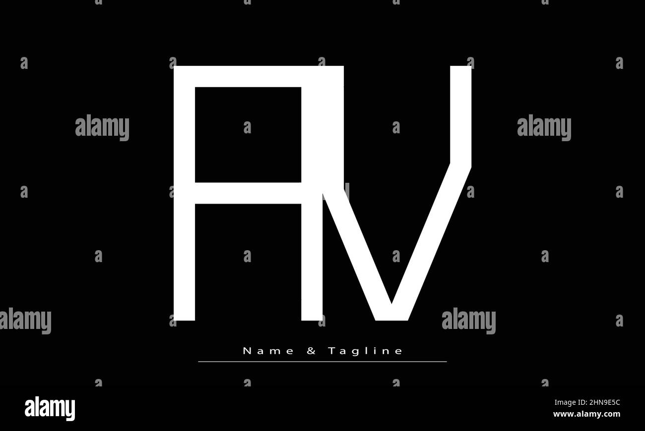Buchstaben Buchstaben Initialen Monogramm Logo AV, VA Stock Vektor