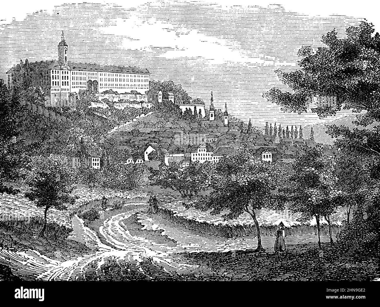 Rudolstadt in Thüringen, Deutschland, im Jahr 1870 / Rudolstadt in