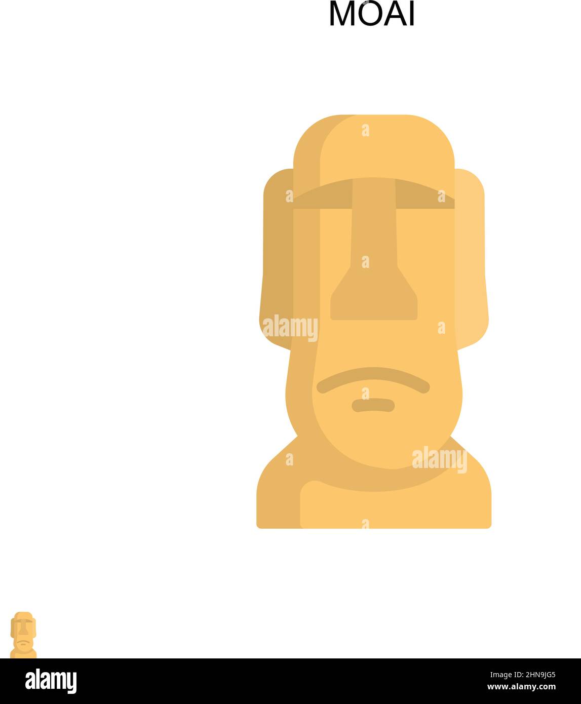 Einfaches Vektorsymbol „Moai“. Illustration Symbol Design-Vorlage für Web mobile UI-Element. Stock Vektor