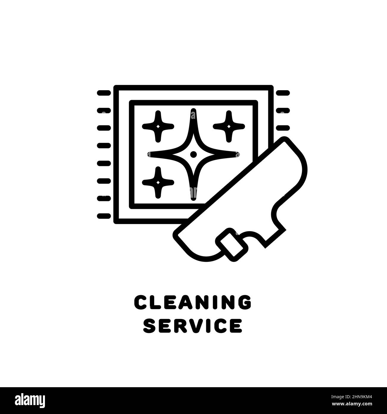 Symbol für Teppich und Staubsauger. Reinigungskonzept Stock-Vektorgrafik -  Alamy