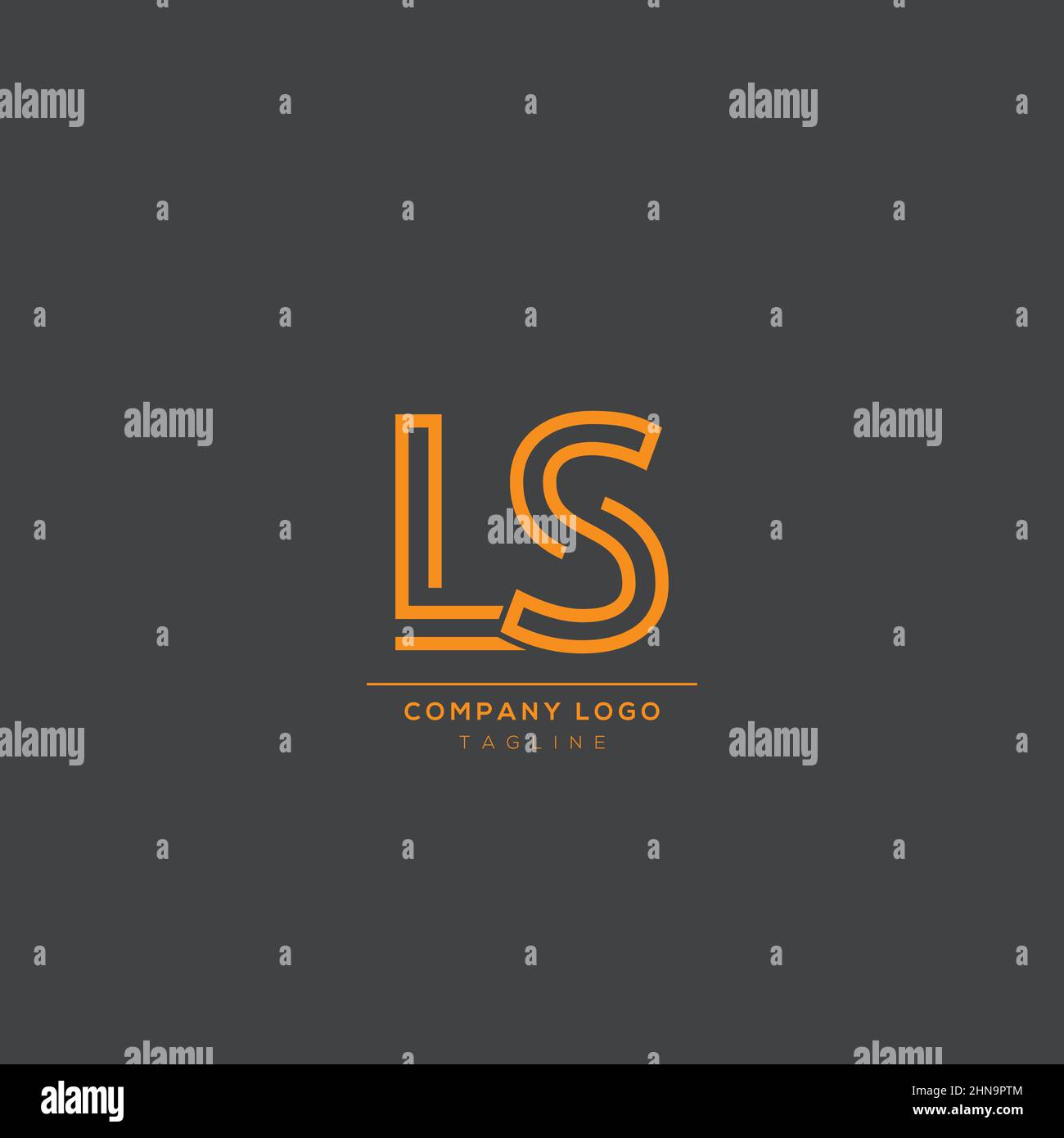 Abstraktes Premium linear Letter LS Logo Icon Design moderne minimalistische Stil Illustration. Stock Vektor