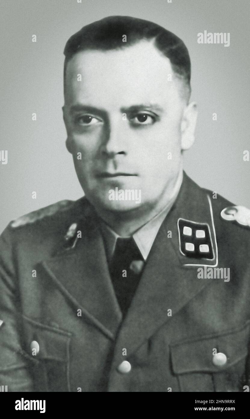 SS-Sturmbannführer Arthur Liebehenschel (1901-1948), Kommandant des Konzentrationslagers Auschwitz (1. Dezember 1943 - 8. Mai 1944) Stockfoto