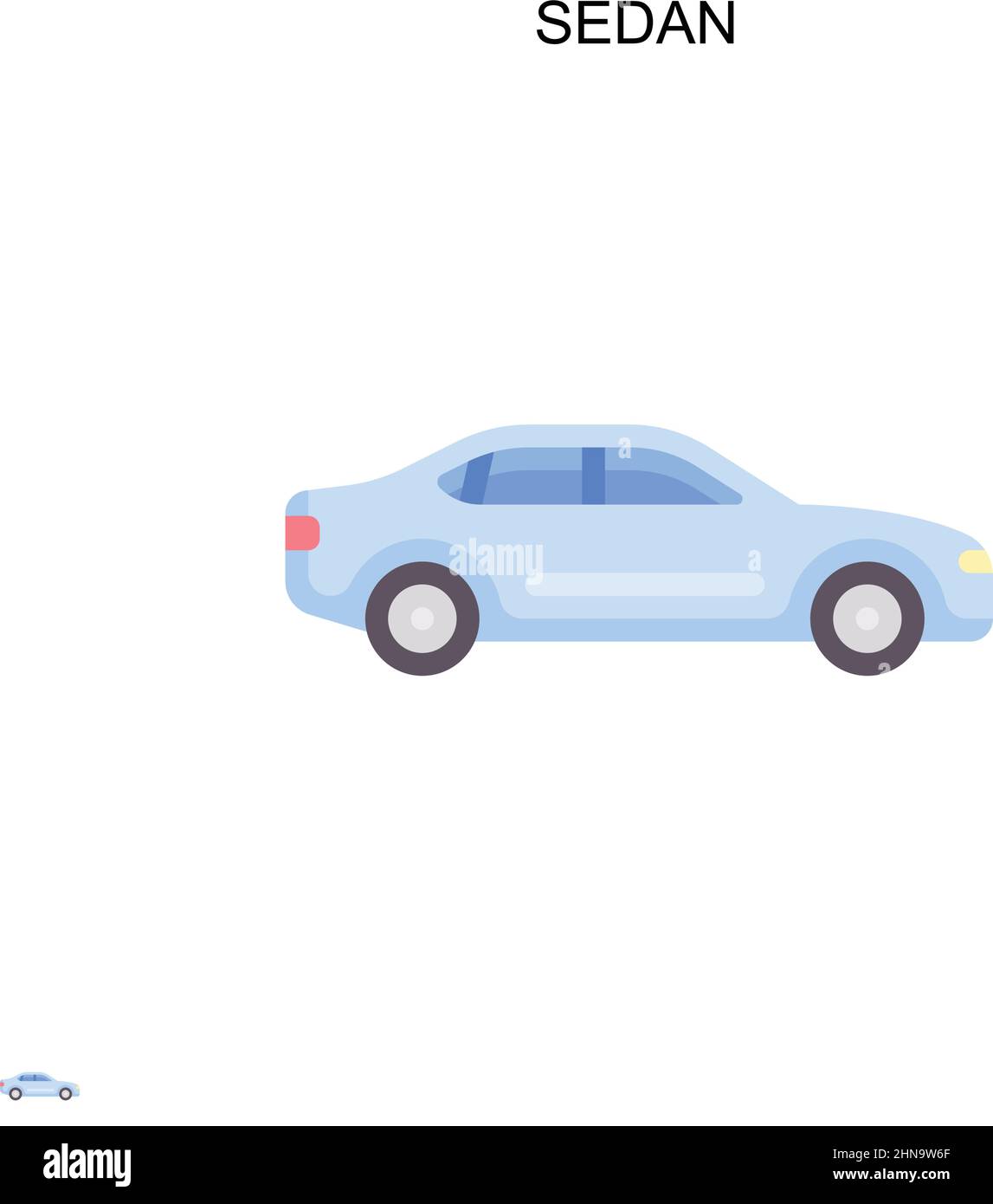 Einfaches Vektor-Symbol für Limousine. Illustration Symbol Design-Vorlage für Web mobile UI-Element. Stock Vektor