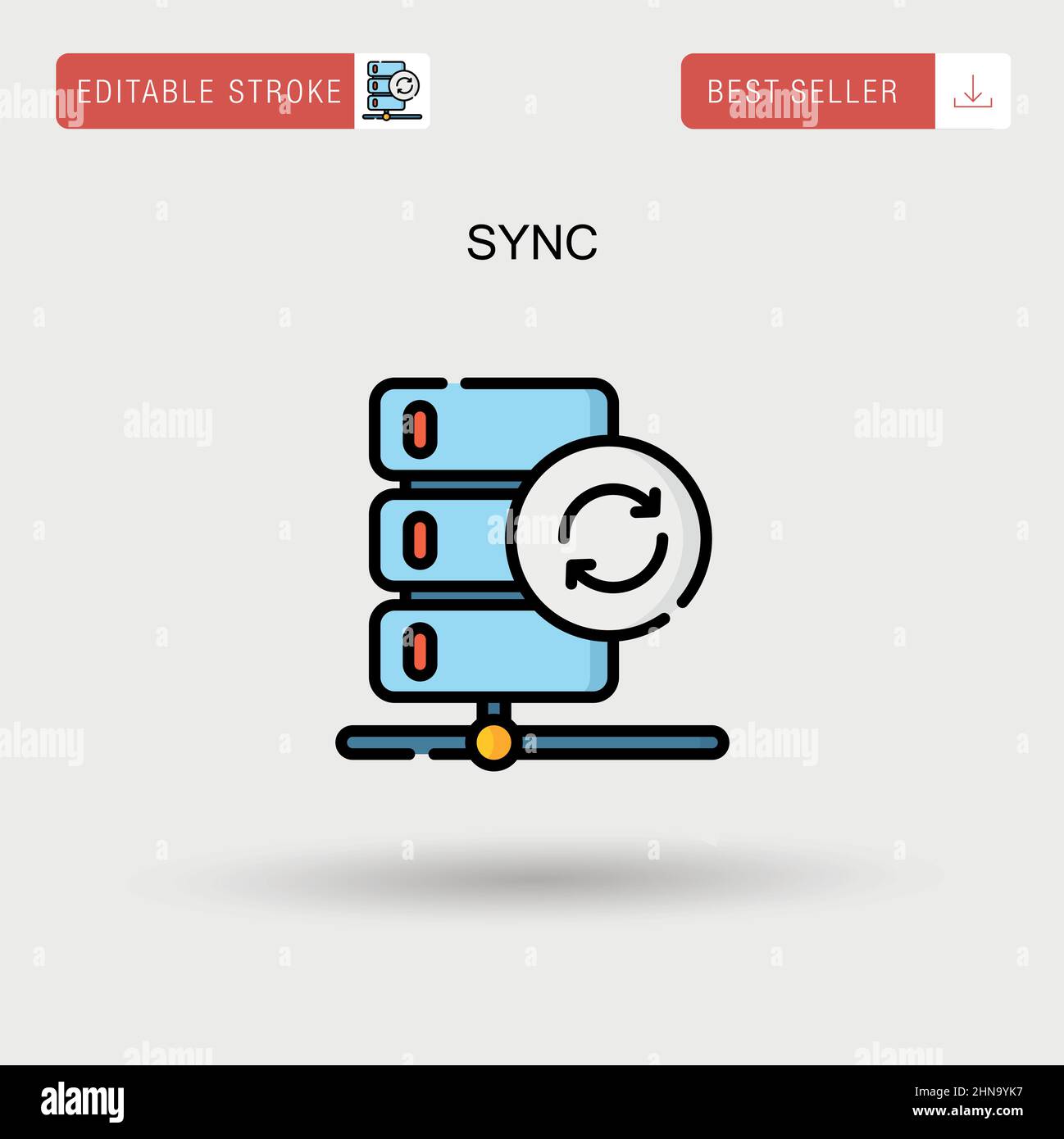 Symbol für einfache Vektorsynchronisierung. Stock Vektor