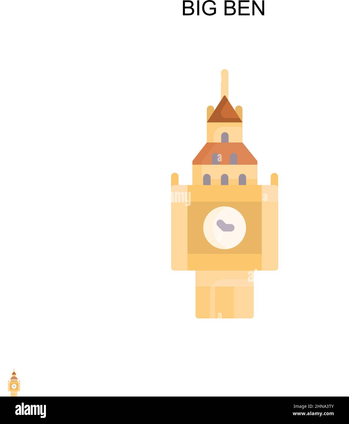 Big ben einfaches Vektor-Symbol. Illustration Symbol Design-Vorlage für Web mobile UI-Element. Stock Vektor
