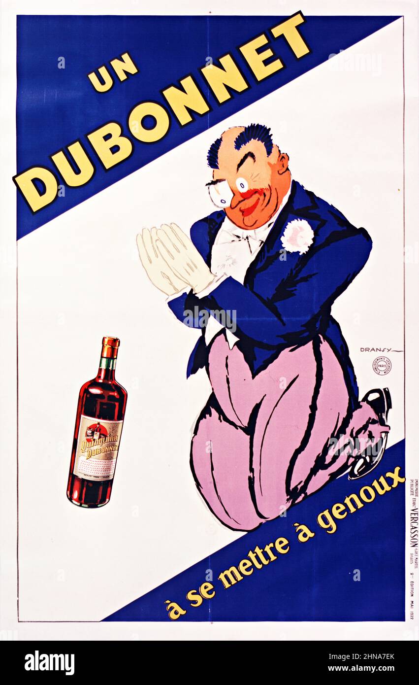 Jules Isnard Dransy - Dubonnet Posterdesign - 1932 Stockfoto