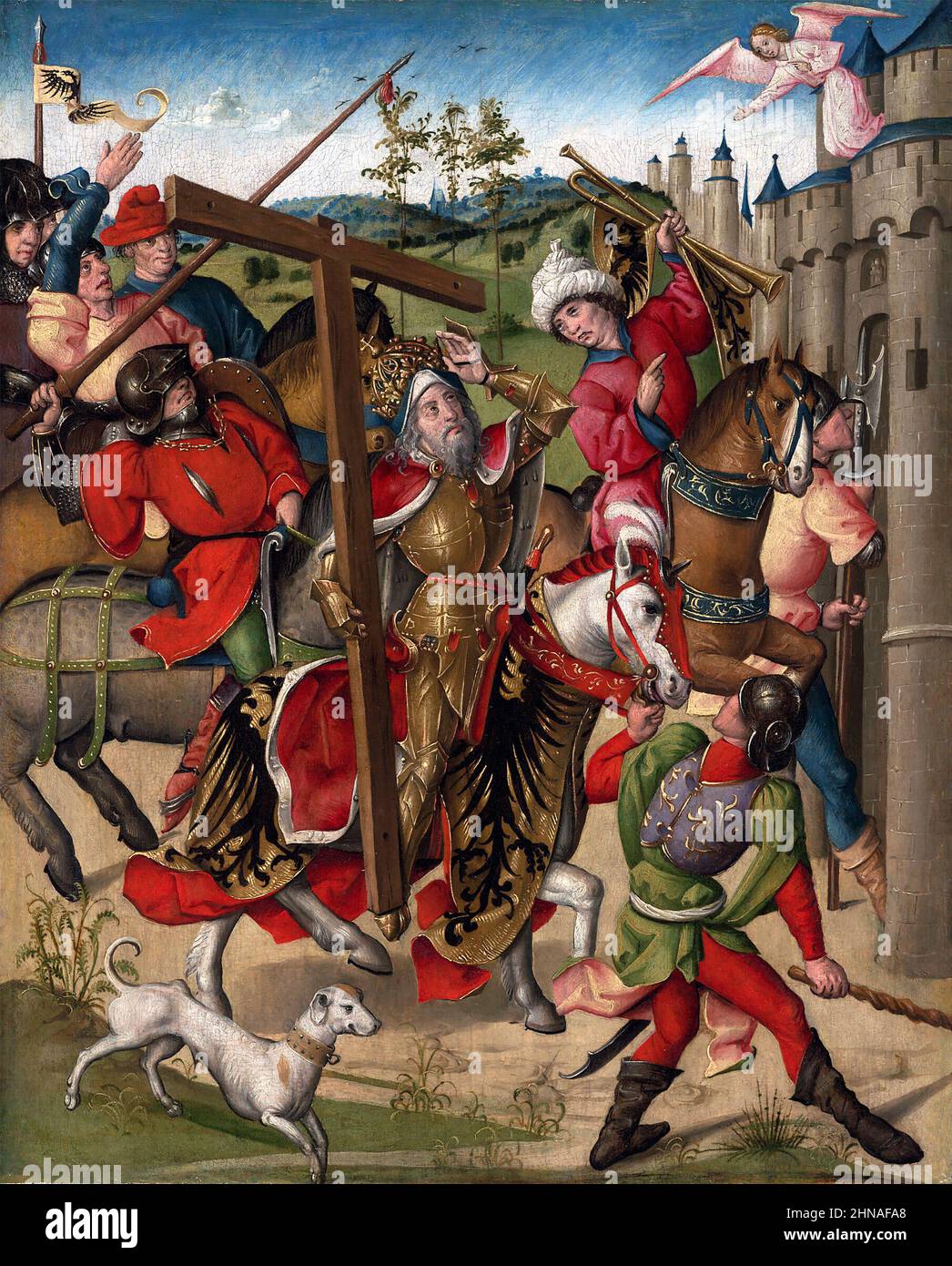 Kaiser Heraclius verweigert Eintritt in Jerusalem, frühen Niederländischen, c. 1460/80 Stockfoto