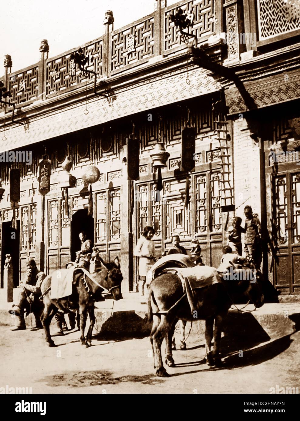 Ein Geschäft in Peking, China, Anfang 1900s Stockfoto