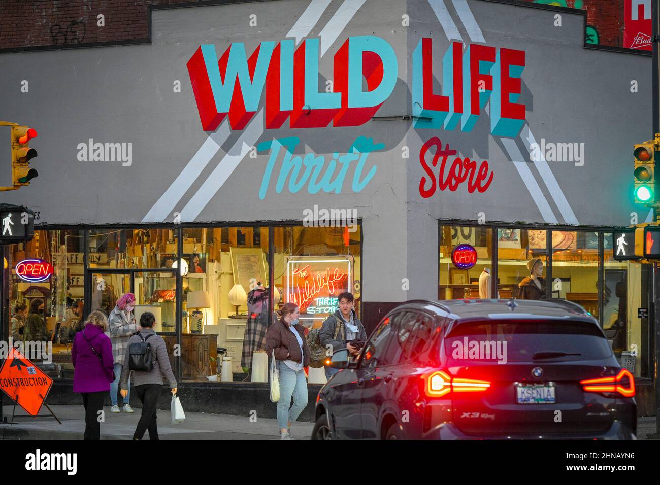 Wild Life Thrift Store, Vancouver, British Columbia, Kanada Stockfoto