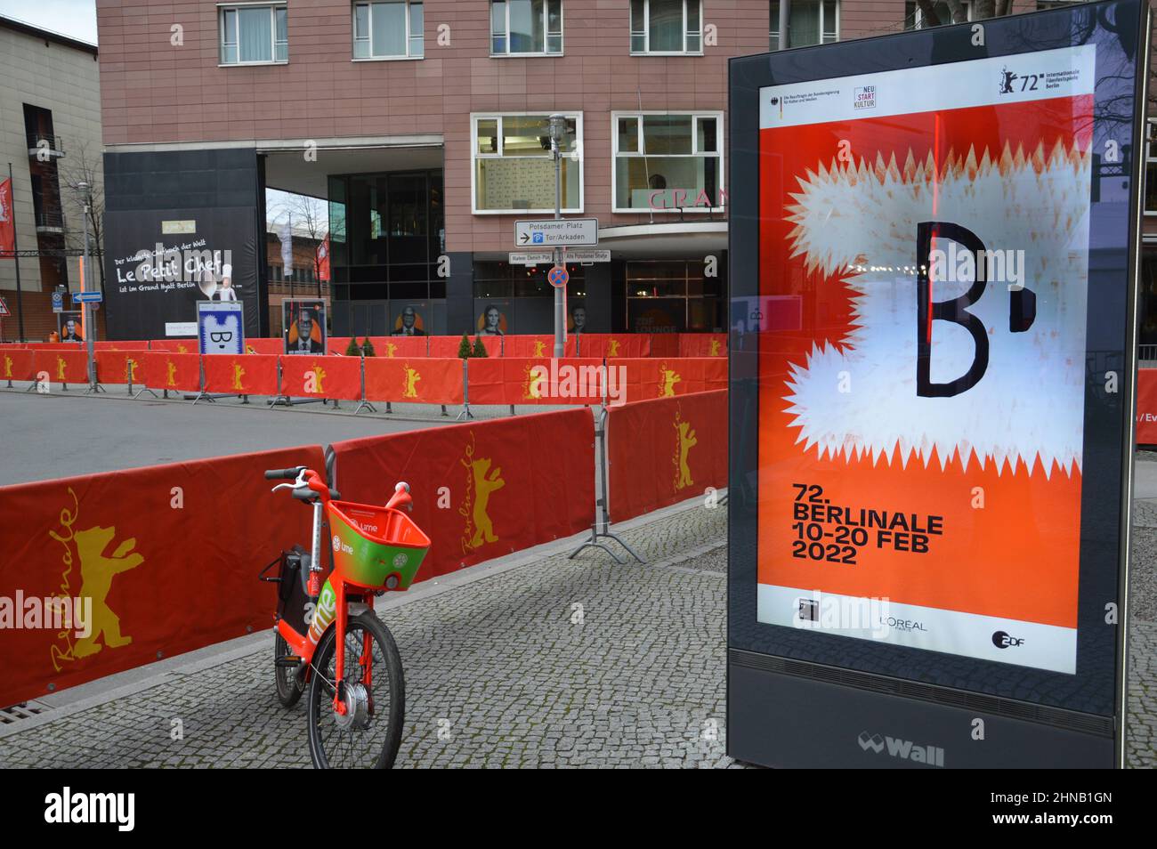 Berlinale - die Internationalen Filmfestspiele Berlin 72nd - 15. Februar 2022. Stockfoto