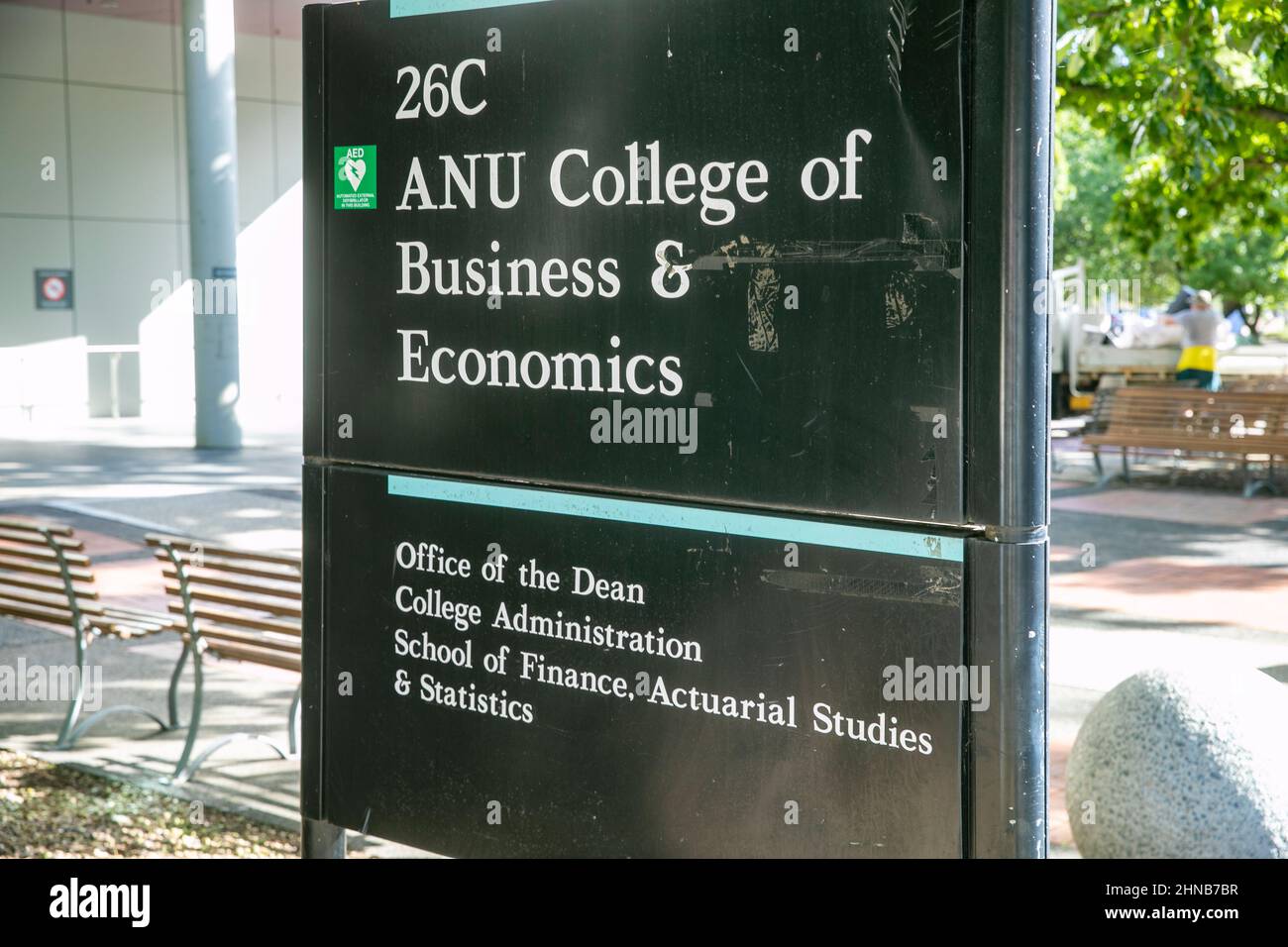 ANU Canberra, Australian National University und College of Business and Economics, Canberra City Centre, ACT, Australien Stockfoto