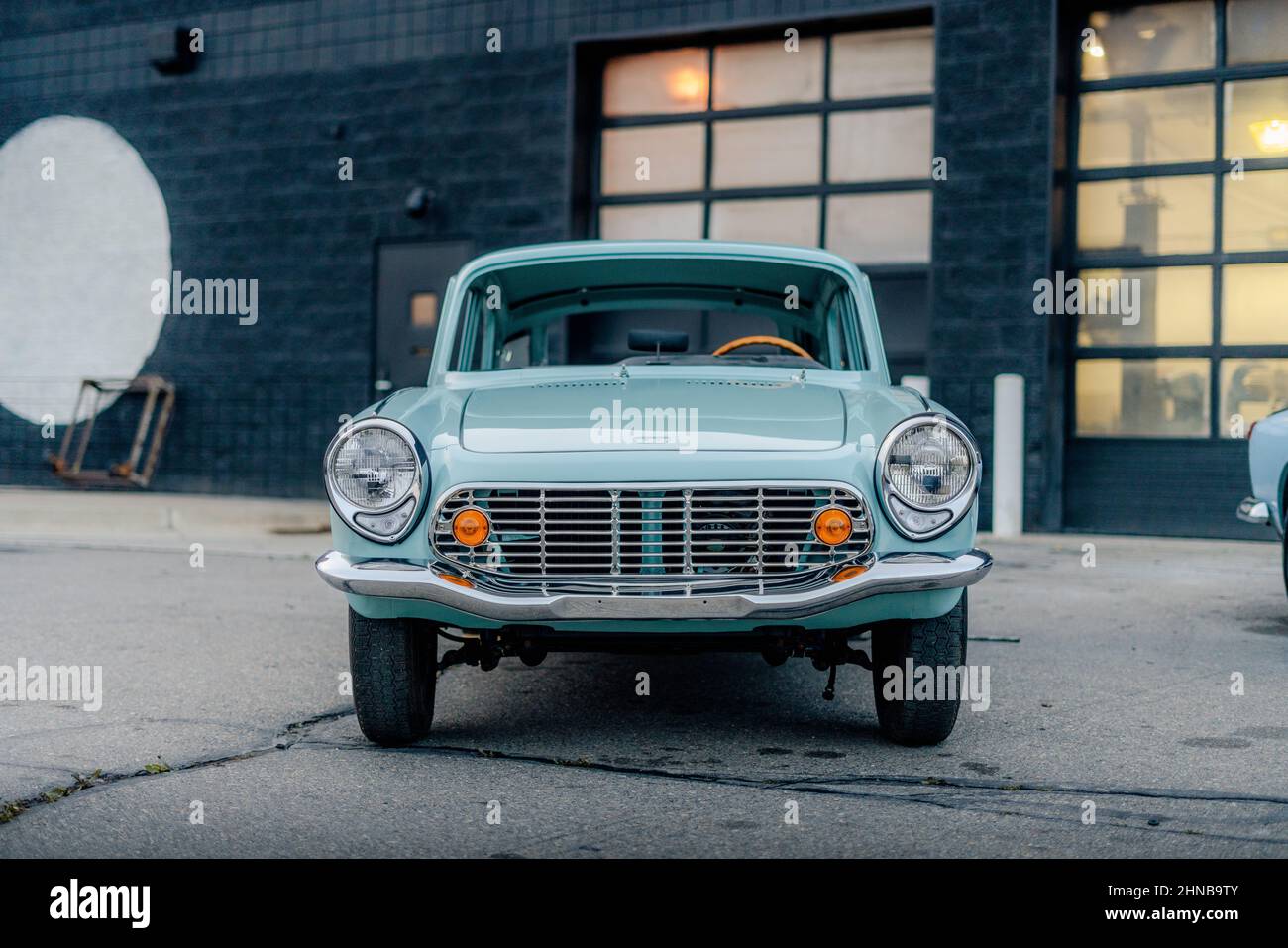 Japanischer Sportwagen In Oldtimer-Blau Stockfoto