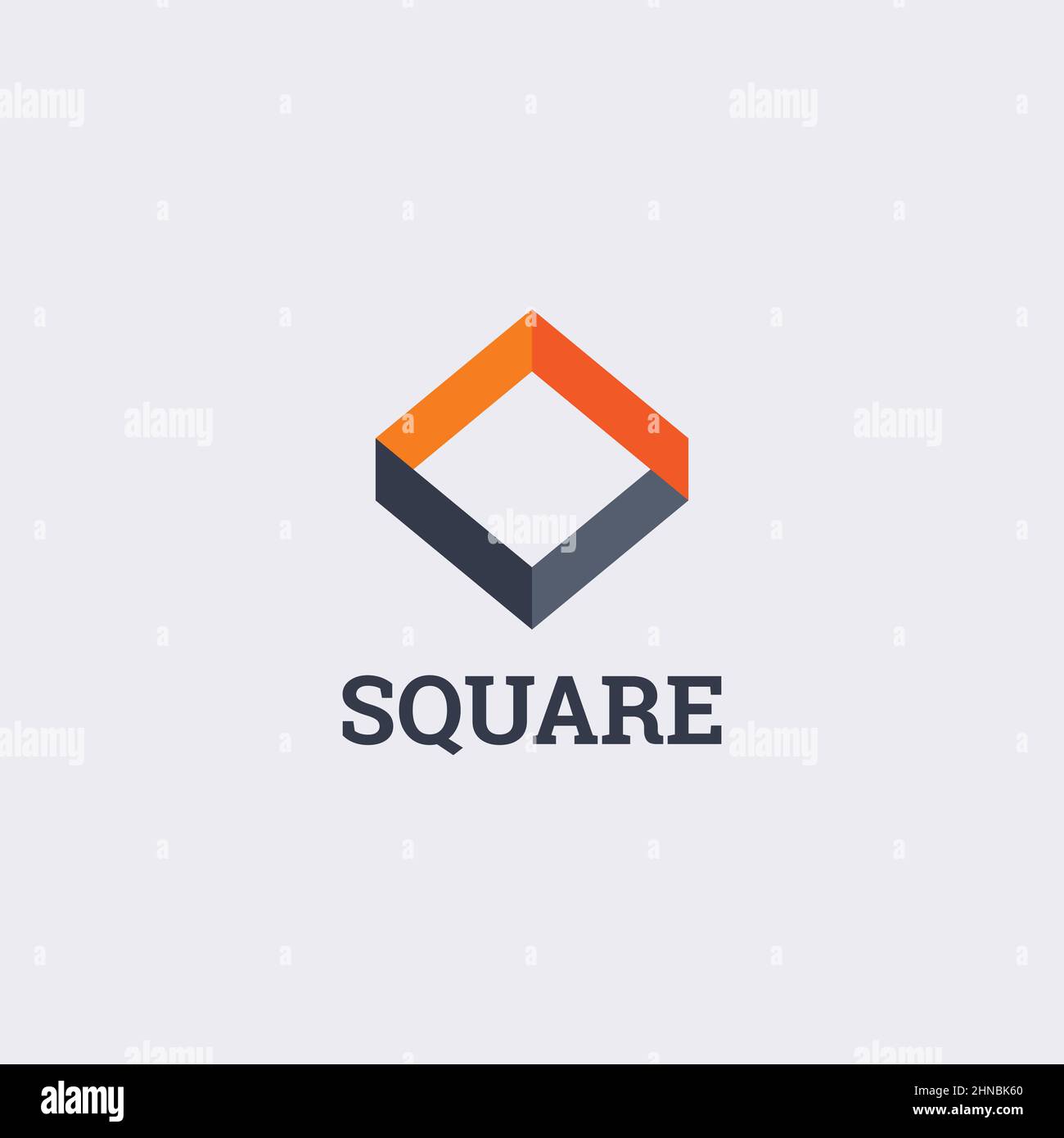 Abstract Infinity Square Shape Company Business Logo Stock Vektor