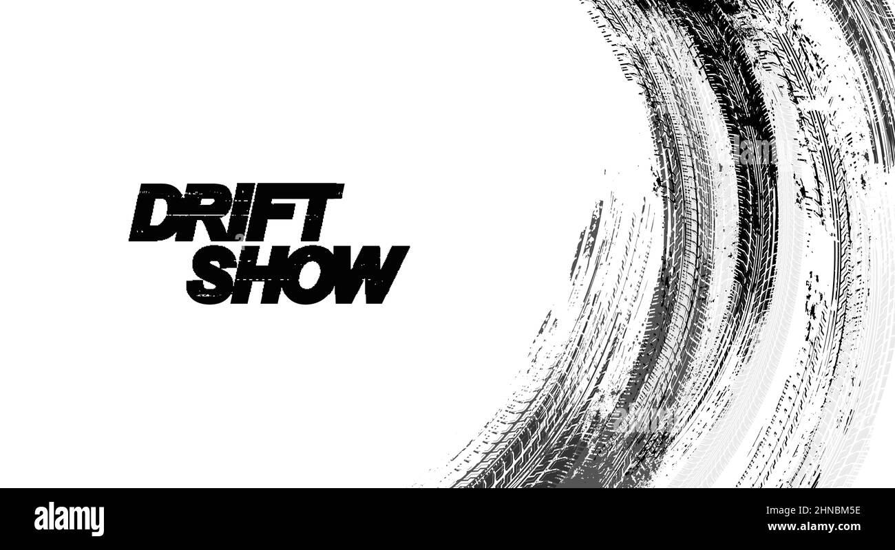 Drift Hintergrund mit Textur Rad Marken Stock Vektor