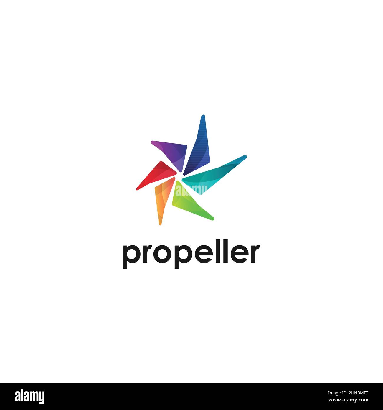 Design-Vorlage Für Abstrakte Fan Propeller-Form-Logo Stock Vektor