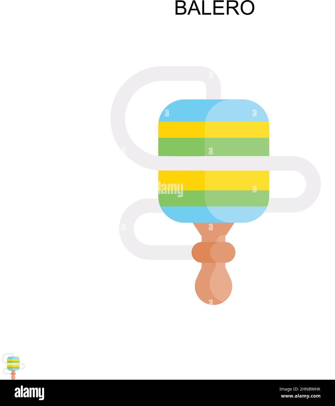 Einfaches Vektorsymbol von Balero. Illustration Symbol Design-Vorlage für Web mobile UI-Element. Stock Vektor