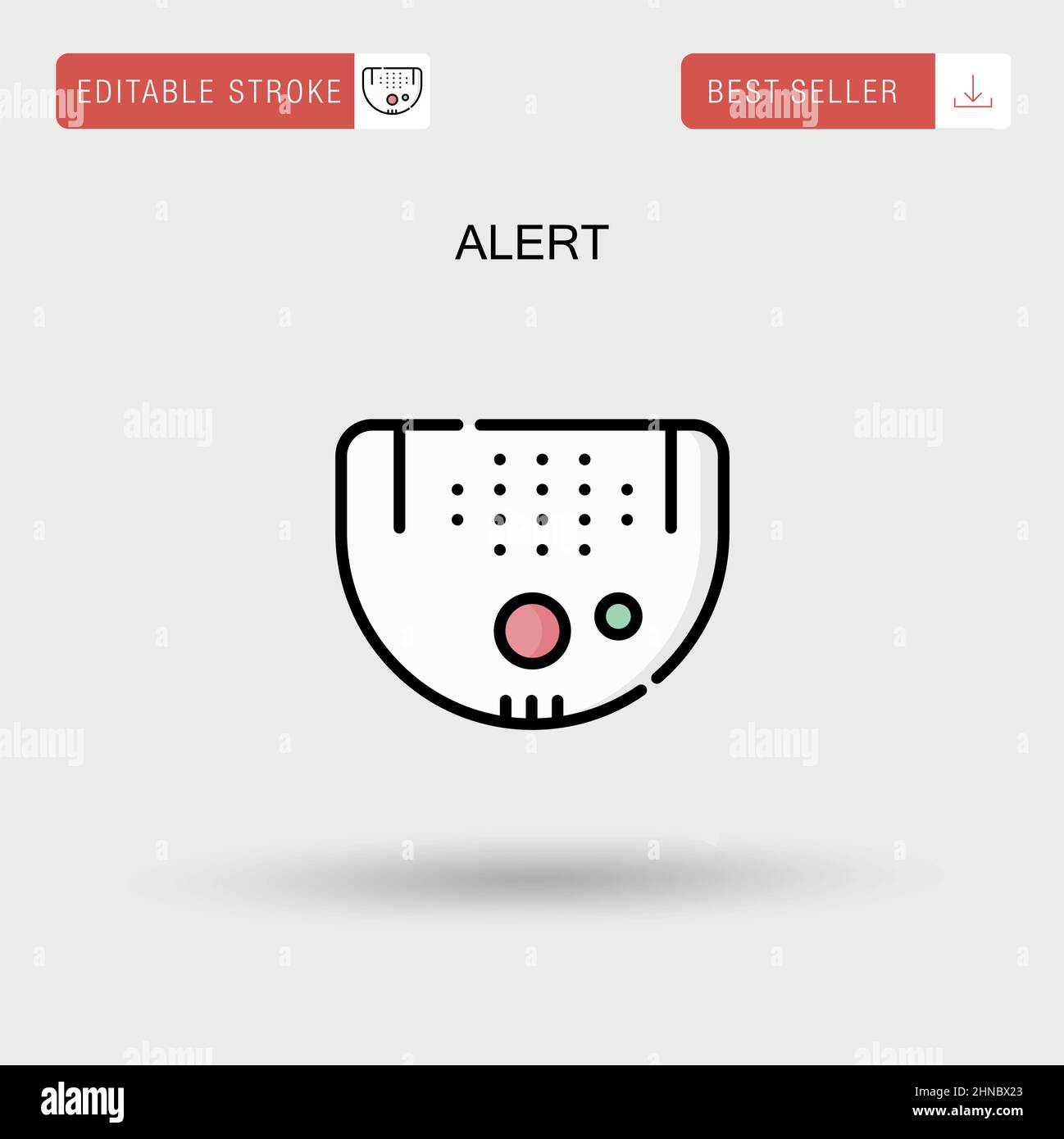 Einfaches Vektor-Symbol für Warnmeldungen. Stock Vektor