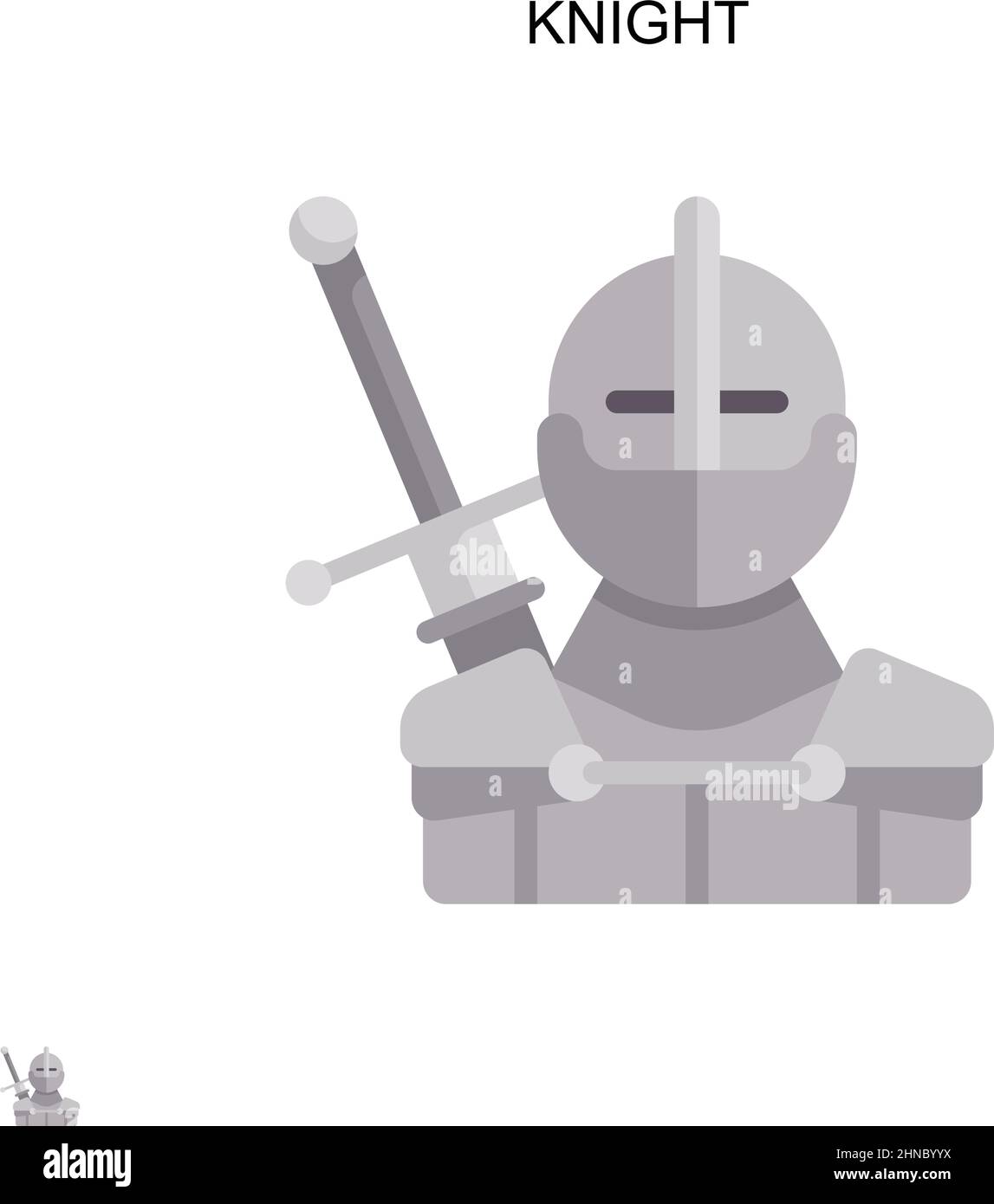 Einfaches Vektorsymbol „Knight“. Illustration Symbol Design-Vorlage für Web mobile UI-Element. Stock Vektor