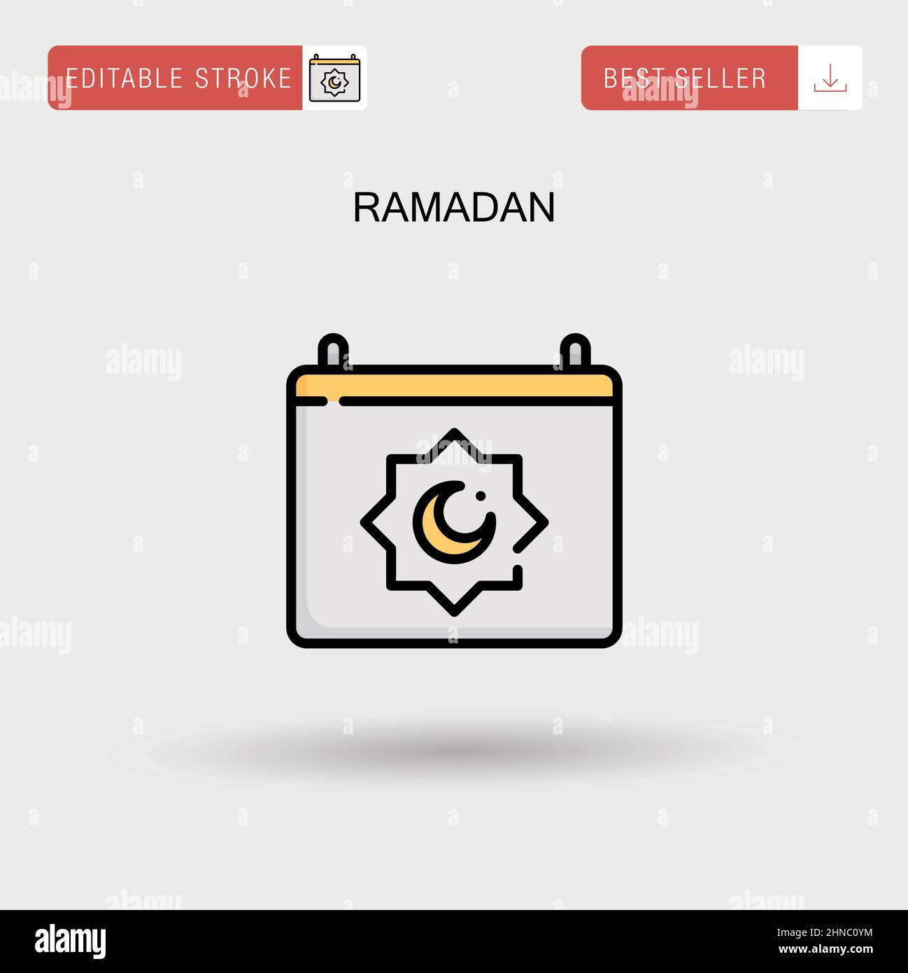 Einfaches Vektor-Symbol für Ramadan. Stock Vektor