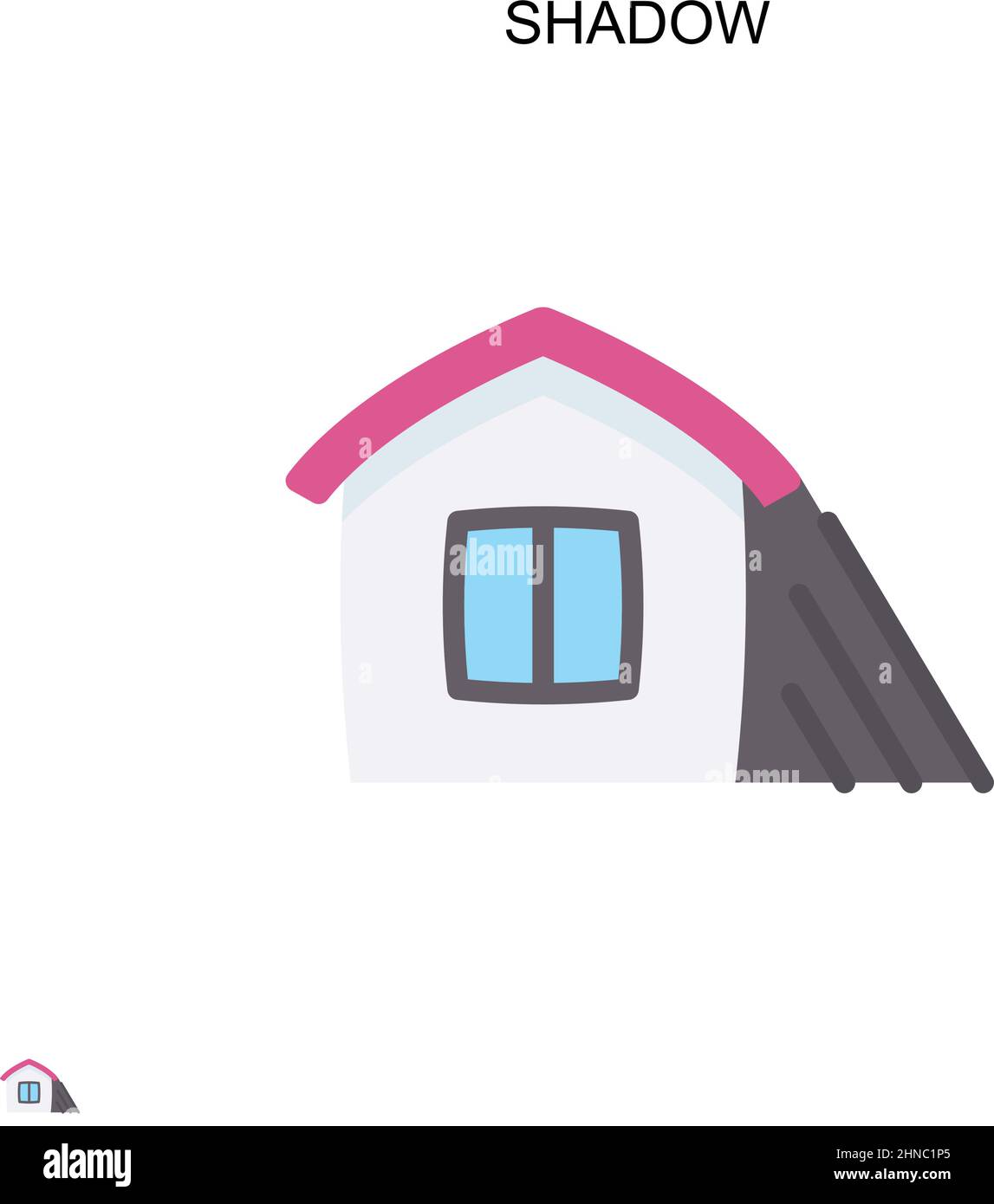 Einfaches Vektorsymbol „Schatten“. Illustration Symbol Design-Vorlage für Web mobile UI-Element. Stock Vektor