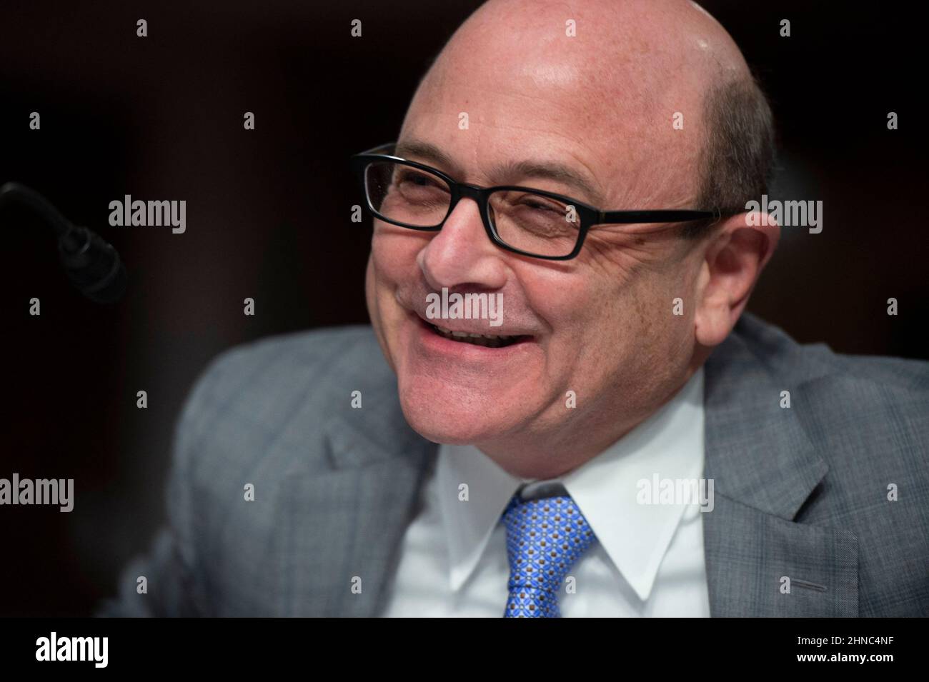 Der Generalinspekteur der Nationalen Sicherheitsbehörde Robert Phillip Storch aus dem District of Columbia spricht während einer Anhörung der Streitkräfte des Senats zu seiner Ernennung zum Generalinspekteur des Verteidigungsministeriums am Dienstag, dem 15. Februar 2022, im US-Kapitol in Washington, DC, USA. Foto von Bonnie Cash/CNP/ABACAPRESS.COM Stockfoto