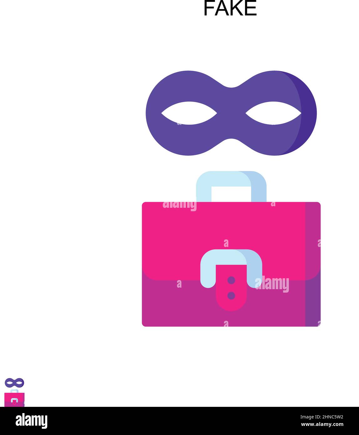 Gefälschtes einfaches Vektorsymbol. Illustration Symbol Design-Vorlage für Web mobile UI-Element. Stock Vektor