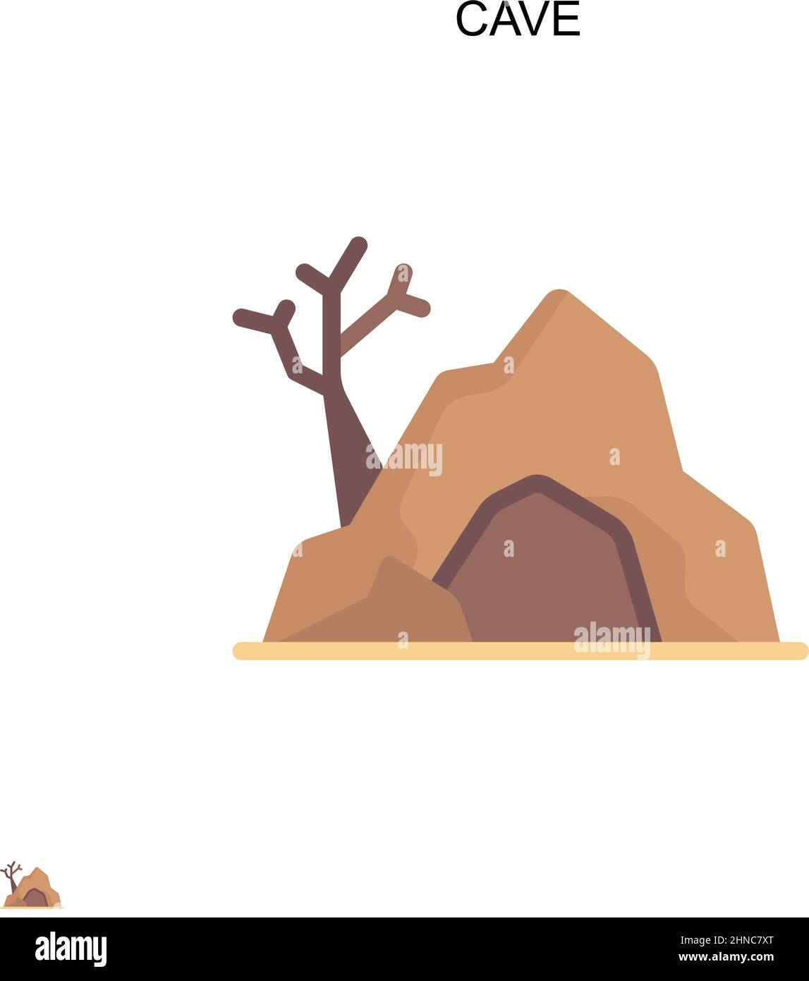 Einfaches Vektor-Symbol für Höhle. Illustration Symbol Design-Vorlage für Web mobile UI-Element. Stock Vektor