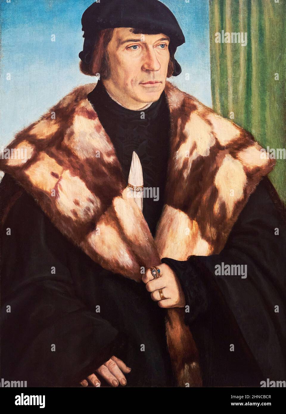 Barthel Beham (1502-1540). Porträt von Ruprecht Stüpf. 1528. Öl auf Platte. 67,3 x 50,3 cm Barthel Beham war ein deutscher Renaissance-Künstler, geboren in Nurem Stockfoto