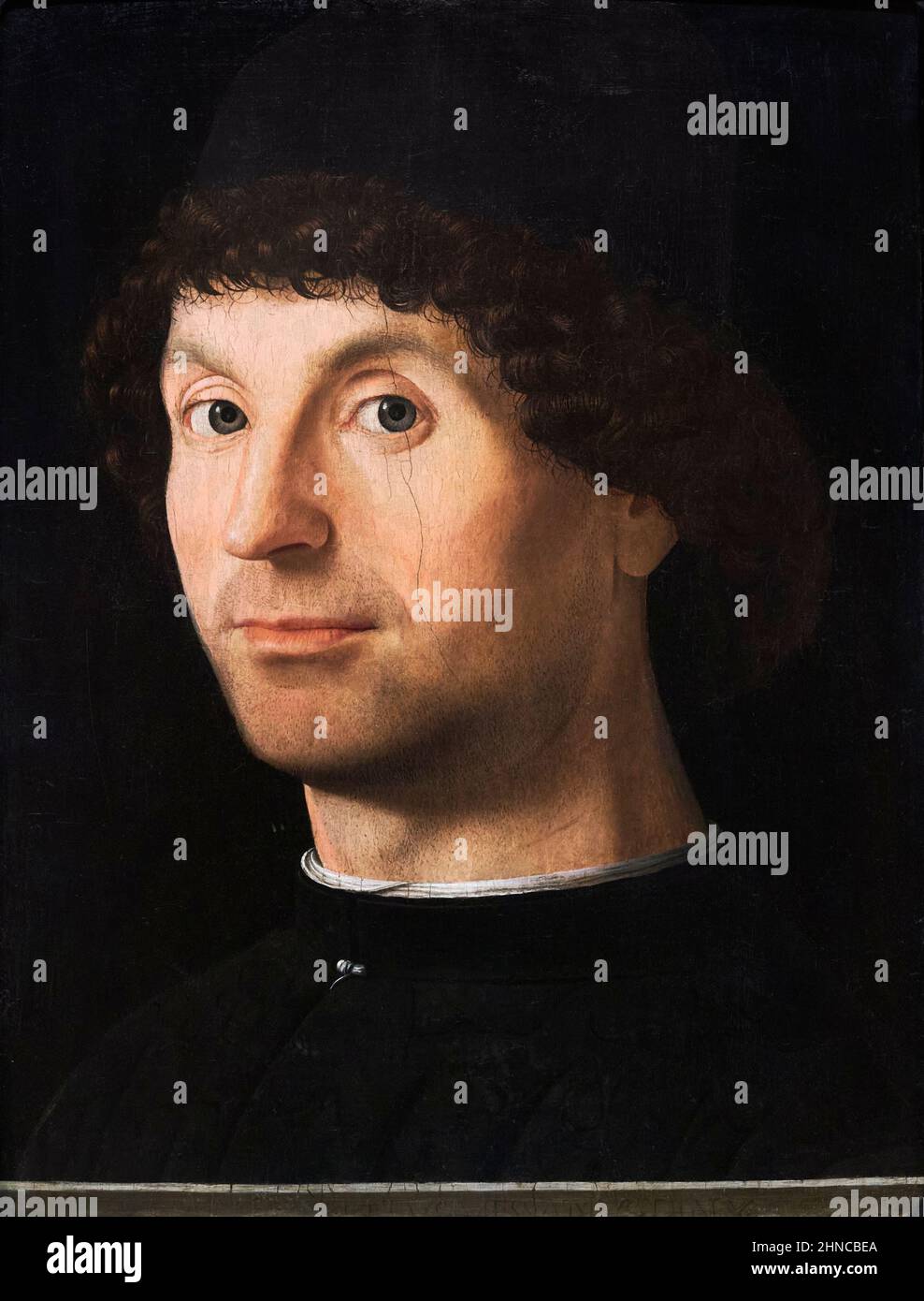 Antonello da Messina. Porträt eines Mannes. Ca. 1472 - 1476. Öl auf der Platte. 27,5 x 21 cm Stockfoto
