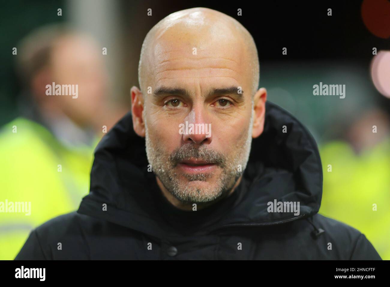 Manager of Manchester City, Pep Guardiola - Norwich City / Manchester City, Premier League, Carrow Road, Norwich, Großbritannien - 12th. Februar 2022 nur zur redaktionellen Verwendung – es gelten die Einschränkungen von DataCo Stockfoto