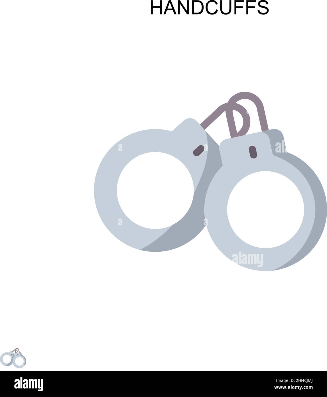 Einfaches Vektorsymbol für Handschellen. Illustration Symbol Design-Vorlage für Web mobile UI-Element. Stock Vektor