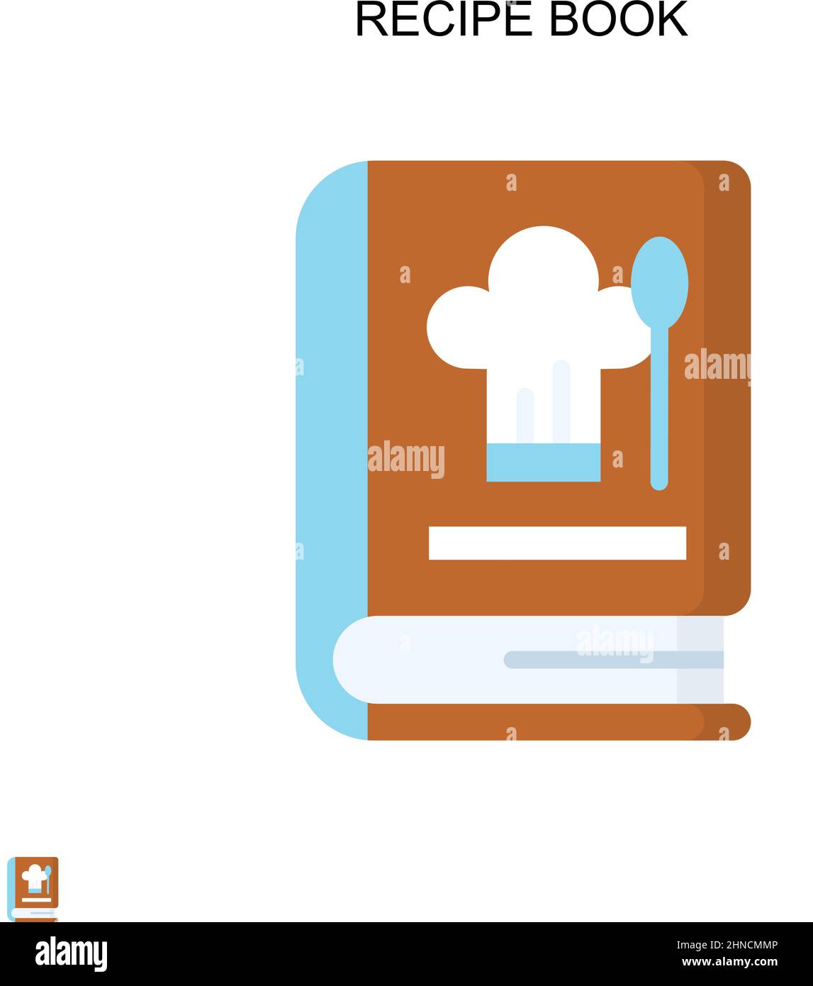 Rezeptbuch einfaches Vektorsymbol. Illustration Symbol Design-Vorlage für Web mobile UI-Element. Stock Vektor