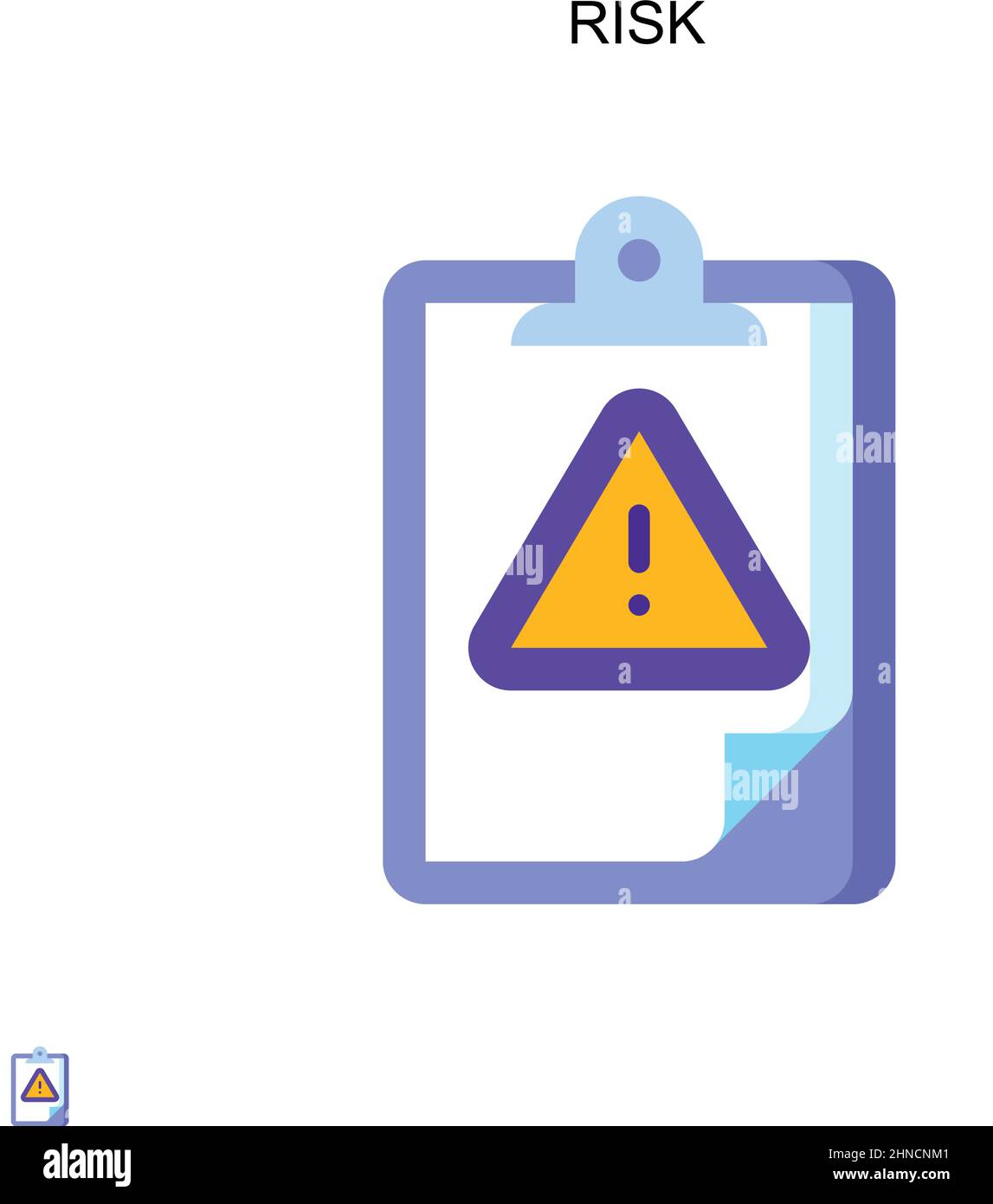 Einfaches Risiko-Vektorsymbol. Illustration Symbol Design-Vorlage für Web mobile UI-Element. Stock Vektor