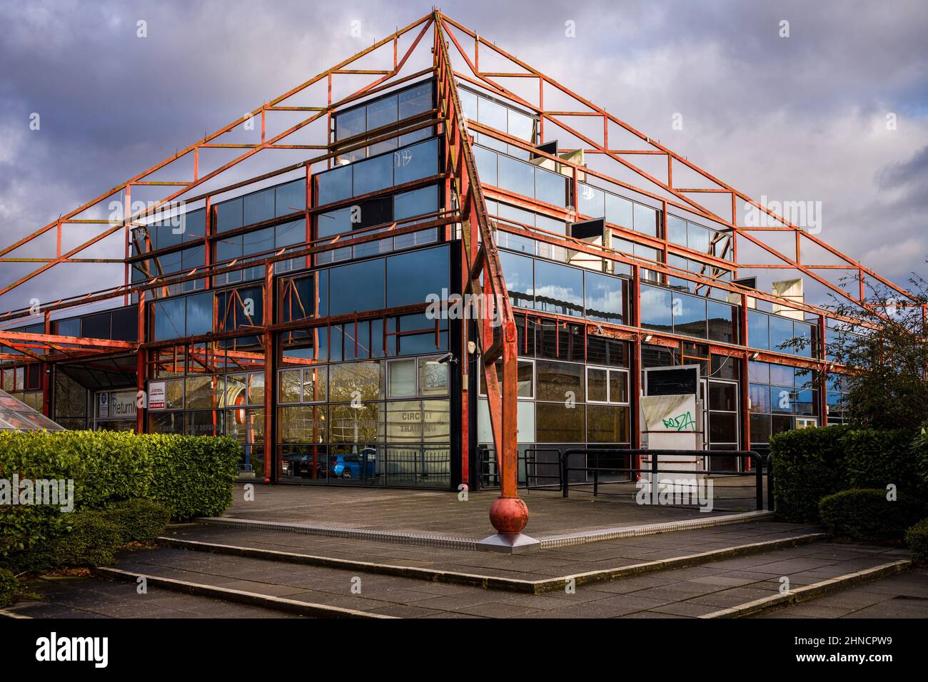 The Point Milton Keynes - Großbritanniens erstes Multiplex-Kino. MK Wahrzeichen. Geschlossen, Abriss ausstehend. Architects Building Design Partnership BDP 1985. Stockfoto